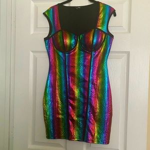 Shiny rainbow dress 🌈